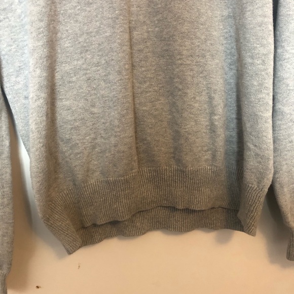 EXPRESS Men’s Grey V Neck Cotton Sweater SZ M. - Picture 2 of 8